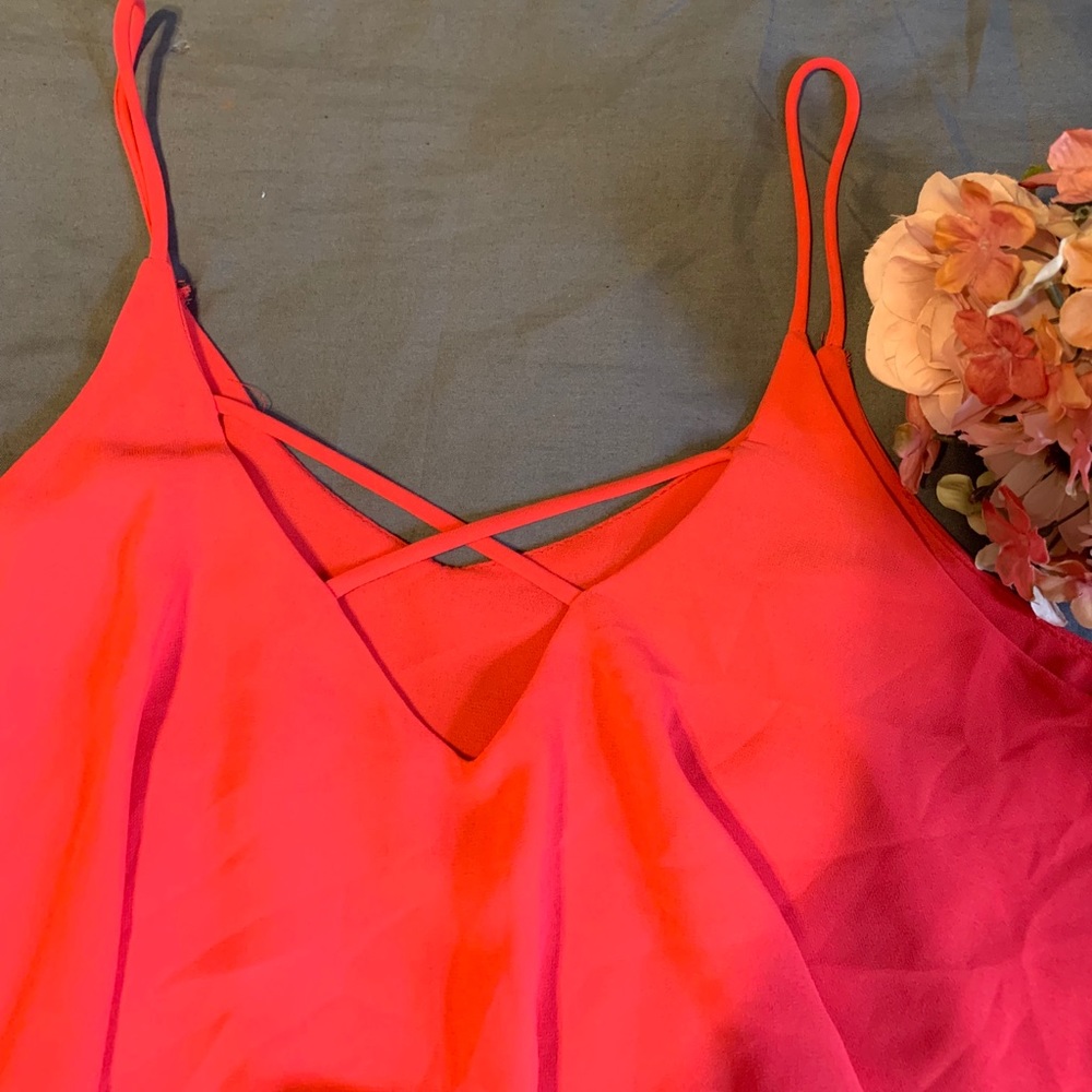 Criss cross back crop layered cami tank❤️ - Picture 3 of 6